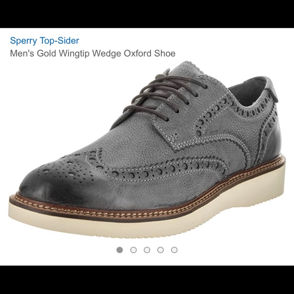 Sperry Top-Sider Men’s Gold Wingtip Wedge Oxford